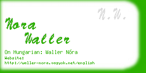 nora waller business card