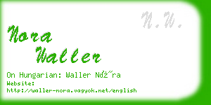 nora waller business card